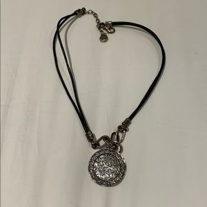 Brown leather with sterling silver